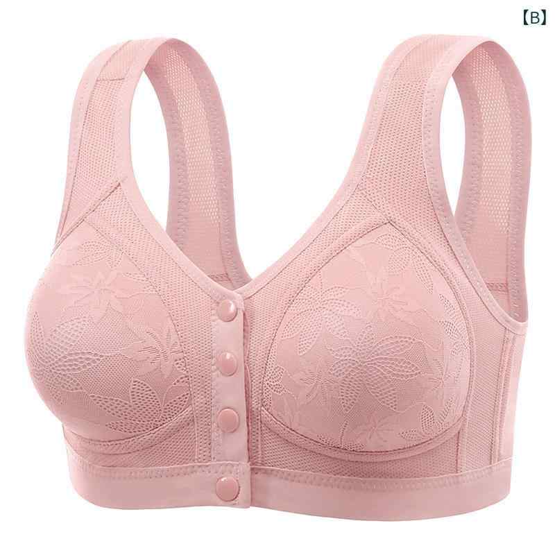 ブラジャー 授乳ブラ 前開き フロントボタン ノンワイヤー レディース 脇高 補正 下着 インナー 大きいサイズ 脇肉 スッキリ リフトアップ 通気性 伸縮性 快適 薄手 背中スッキリ シニア secure-depo-11320280 セキュアデポ サンプル画像2