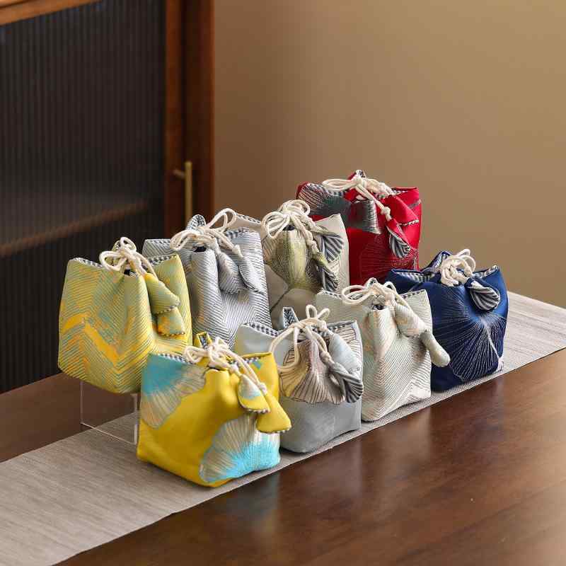 ポーチ 旅行用 多用途 手作り 厚手 綿麻 コンパクト 茶道具 収納 茶葉入れ 茶碗 急須 主杯 骨董品 アクセサリー 小物整理 豊富なカラー