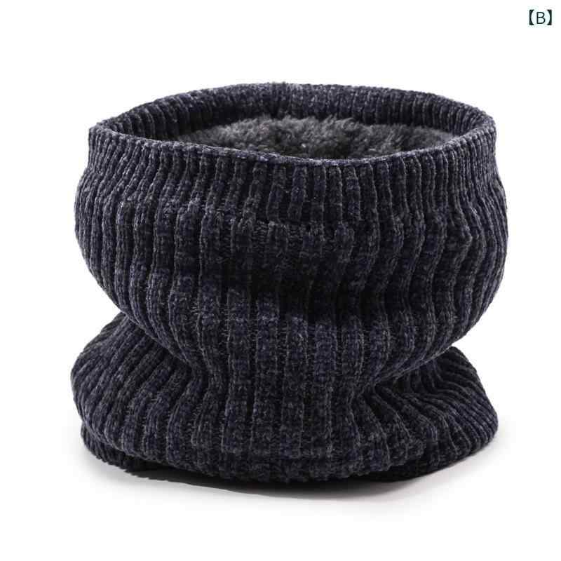 ネックウォーマー スヌード メンズ レディース 男女兼用 冬用 防寒 保温 裏起毛 シェニール ニット 厚手 あったか 暖かい 首元保護 アウトドア サイクリング フェイスマスク 普段使い 黒 グレー ネイビー コーヒー