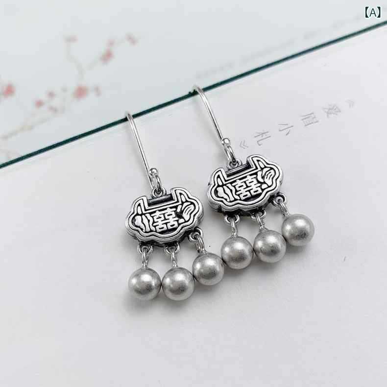 ピアス S925 シルバー 高級感 上品 エレガント 開運 幸運 吉祥モチーフ 繊細 華やか レトロ アンティー..