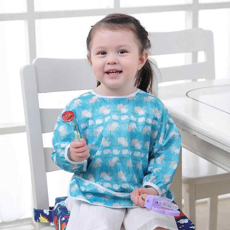 Rakuten - スモック キッズ ベビー 子供 赤ちゃん 男女兼用 防水 撥水 長袖 お絵描き 食事 離乳食 食べこぼしガード 拭き取り簡単 保育園 幼稚園 入園準備 ポリエステル素材 かわいい柄