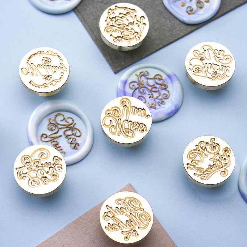 Seal Cases - シーリングスタンプ 封蝋印 英字 アルファベット シリーズ スタンプヘッド 結婚式 ウェディング 招待状 手紙 エコ 直径2.5cm 円形 在庫処分 クリアランス