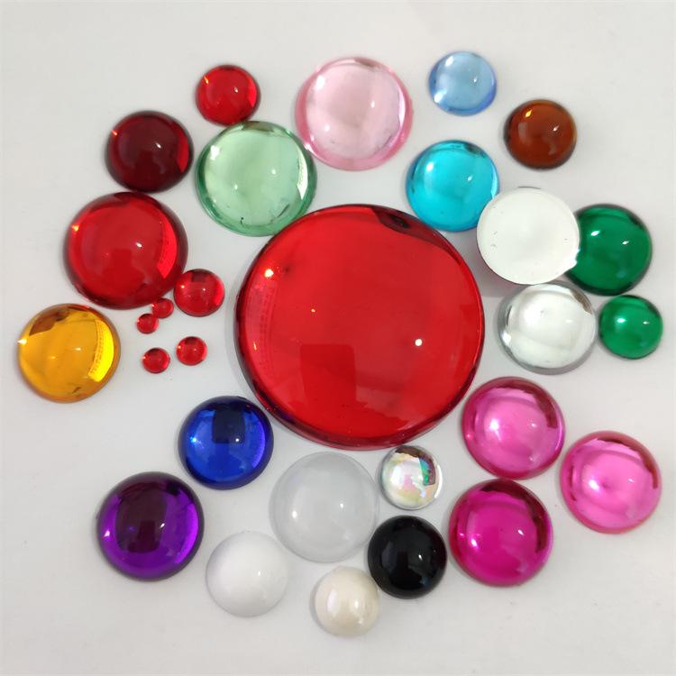 ネイルパーツ 半円 半球 アクリル ラインストーン DIY 光沢 フラットバック ラウンド 円形 プラスチック レジン デコレーション デコパーツ ハンドメイド レジンクラフト ジェルネイル 電気メッキ加工