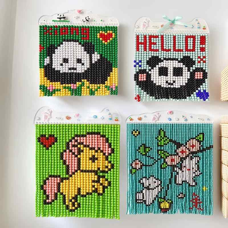 知育玩具 キッズ 子供向け 手作りDIY ビーズアート キット キャラクター ウォールデコレーション 子供部屋 工作 ハンドメイド