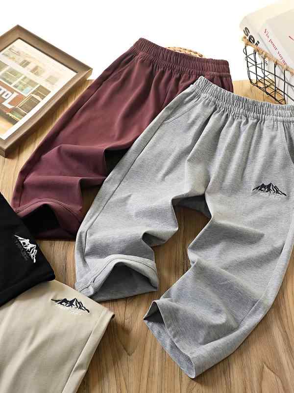 キッズ 男の子 ジュニア 純綿 パンツ 春夏 ゆったり ワイドパンツ 柔らかい肌触り カジュアル 韓国ファッション 長ズボン 普段着 部屋着 通学 中学生 小学生 ボトムス ブラック