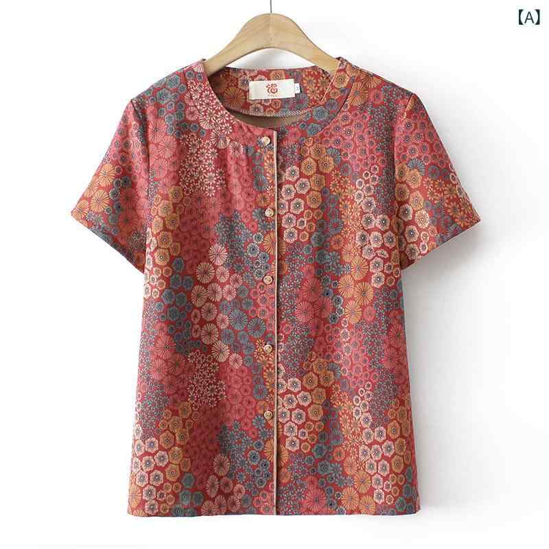 Tシャツ レディース シニア 中高齢者 おばあちゃん 70代 夏服 半袖 薄手 ゆったり 普段着 部屋着 カジュアル おしゃれ エレガント ポリエステル secure-depo-11229960 セキュアデポ パッケージ画像