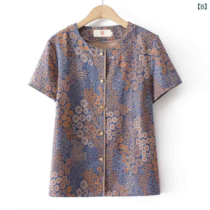 Tシャツ レディース シニア 中高齢者 おばあちゃん 70代 夏服 半袖 薄手 ゆったり 普段着 部屋着 カジュアル おしゃれ エレガント ポリエステル secure-depo-11229960 セキュアデポ サンプル画像2