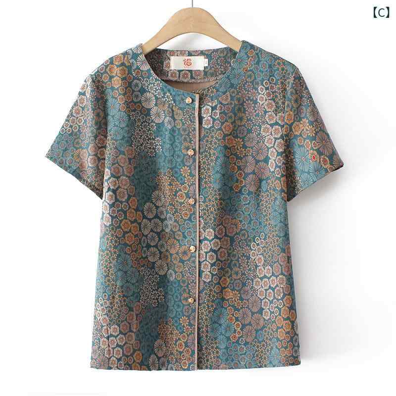Tシャツ レディース シニア 中高齢者 おばあちゃん 70代 夏服 半袖 薄手 ゆったり 普段着 部屋着 カジュアル おしゃれ エレガント ポリエステル secure-depo-11229960 セキュアデポ サンプル画像3
