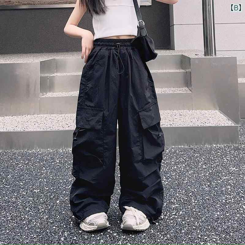 セットアップ 女の子 春夏 速乾 薄手 吸汗速乾 韓国風 プルオーバー 半袖 カーゴパンツ 2点セット スポーツウェア 運動着 部屋着 通学 お出かけ 無地 キッズ ジュニア 小学生 中学生 3