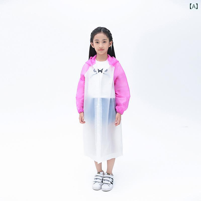 雨衣 キッズ レインコート 通学 ランドセル対応 厚手 EVA素材 軽量 防水 フード付き アウトドア 子供 通学用 かわいい ポンチョ 男の子 女の子