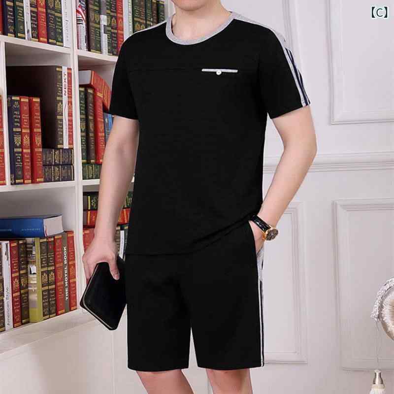セットアップ メンズ 父の日 プレゼント 半袖 Tシャツ ハーフパンツ スポーツウェア 部屋着 ルームウェア カジュアル 大きいサイズ ゆったり 接触冷感 涼しい 紳士 シニア secure-depo-11532914 セキュアデポ サンプル画像3