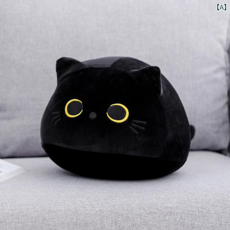 ・カテゴリ: 抱枕・スタイル: 日式・カバー素材: スパンデックス・柄: かわいい動物・カラー展開: ブラック呆萌猫、ピンク可愛猫、イエロー可愛柴犬、グレー可愛猫、ブラック可愛猫・サイズ展開: 40cm（尾巴含む）・加工: 刺繍・詰め物: PPコットン