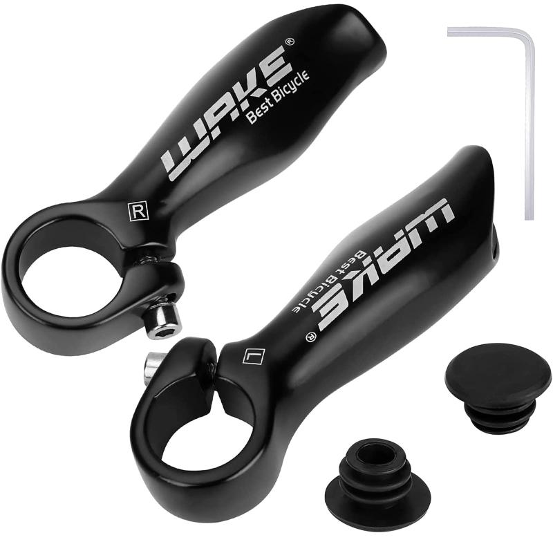 BTtime 自転車 バーエンドバー 内径 22.2mm 合金 補助ハンドルバー 耐変色性 取り付け簡単 変形防止 軽い 頑丈 滑り止め バイクアクセサリー ブラック ロードバイク/マウンテンバイク用【商品詳細】製品全長：110mm，ハンドル長さ：85mm，適用直径：22.2mm，重量：約146g/1ペア。カラー：ブラック。【高品質】高品質アルミ合金。良い手触りと質感、軽くて頑丈で、自転車への負担を軽減することができます。を刺激したり、太陽の下で柔らかくなったりしません。【取り付け簡単】工具を使用せずに自転車のハンドルバーに簡単にインストールできます。ハンドル取り付け部のボルトが前方になるため、シフターとの干渉を気にしないで取付出来ます。【休憩用・疲労緩和】人間工学に基づいた自転車のグリップ設計により、乗り心地が向上します。長時間のサイクリングで乗車ポジションを変える事で疲労を減らすことができます。【完璧なデザイン】自転車補助ハンドルバーは、自転車をよりよくコントロールするのに役立ち、あると色々な体勢にできます。細工が精巧で、外観がスタリッシュで使いやすく。実用的なツールです。