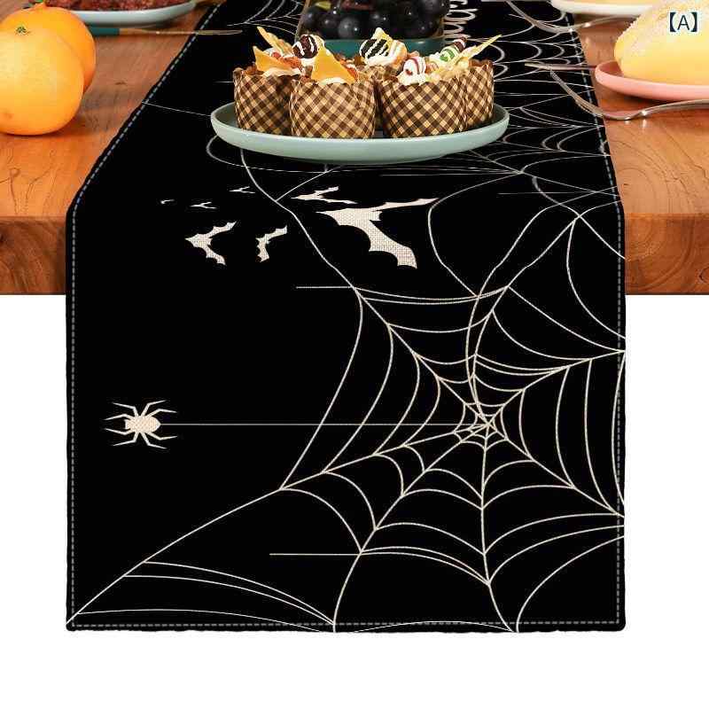 ・カテゴリ: テーブルランナー・主な素材: 亜麻・柄: カートゥーン/アニメ・サイズ展開: 33x160cm、33x180cm、33x200cm・使用スペース: リビング、ダイニング、商用スペース