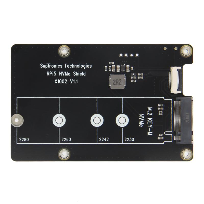 Geekworm X1002 V1.1 PCIe NVMe M.2 SSD 2280拡張ボード、Raspberry Pi 5に適用