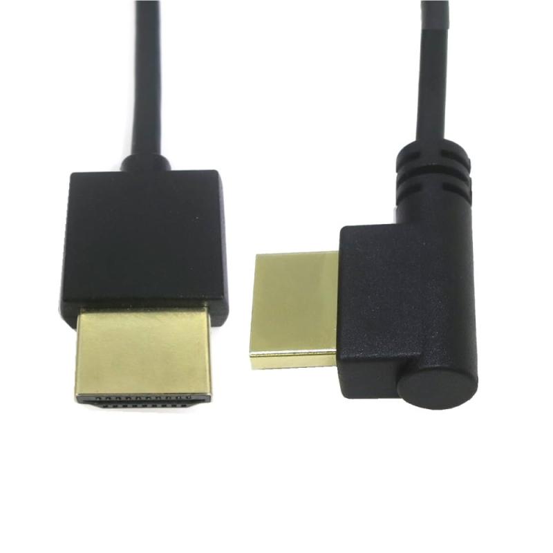 変換名人JAPAN(Henkanmeijin Japan) 極細HDMIケーブル端子：HDMI A(オス) - HDMI A(右L型 オス)ケーブル長：約100cm重量：24gケーブル径：3.2mm加工：金メッキプラグ、アルミ2重シールド