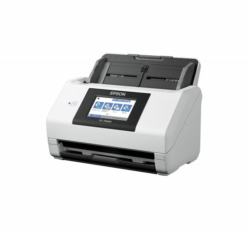 エプソン スキャナー DS-790WN A4シートフィードスキャナー（45枚/分、有線/無線LAN、4.3型タッチパネル）有線LANと無線LANでネットワークスキャンに対応PCレスで「スキャンして送信」を実現高速スキャンで業務を効率化原産国:インドネシアブランド:エプソン