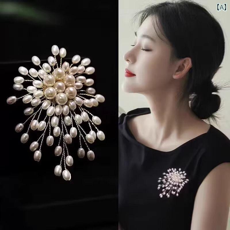 ブローチ レディース パール 高級感 花 モチーフ 上品 アクセサリー コサージュ フォーマル カジュアル 結婚式 入園式