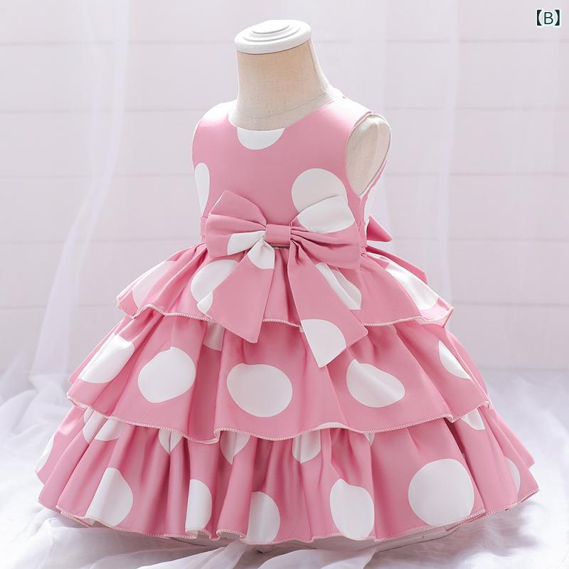 ワンピース キッズ 女の子 半袖 プリンセス チュール ドット柄 リボン 発表会 結婚...