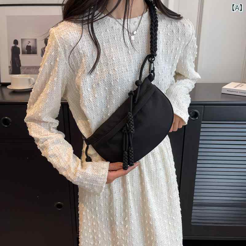 ・カラー展開: ブラック、ピンク、オレンジ、米白・スタイル: シティシンプル・主な素材: 帆布・特徴: 編み込み、ステッチ・開閉方式: ジッパー・内部構造: スマホポケット・硬さ: ソフト・外ポケット: スリットポケット・用途: 日常