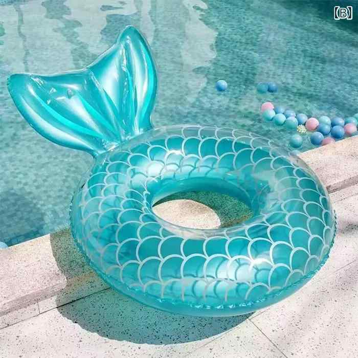 浮き輪 子供 レディース 魚の尾 プール ビーチ かわいい レジャー グッズ
