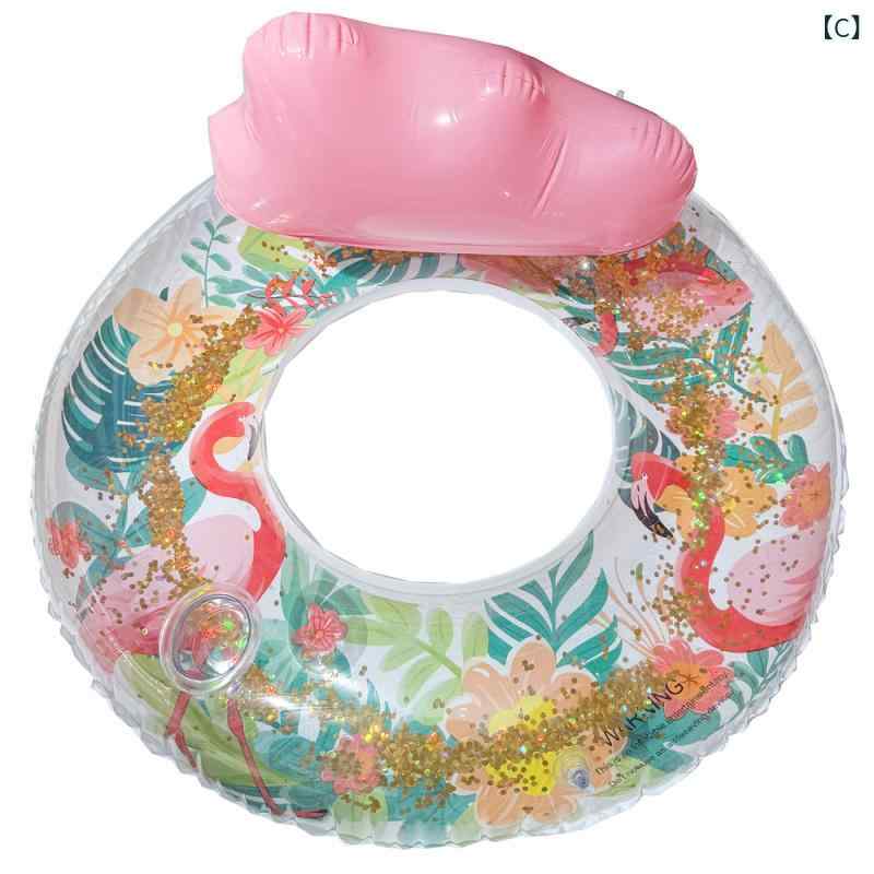 セキュアデポの浮き輪 大人用 浮輪 うきわ メンズ レディース 背もたれ付き 安定感 キラキラ ラメ入り 水遊び ビーチ プール 海水浴 川遊び アウトドア レジャー用品 かわいい おしゃれ｜アングル3
