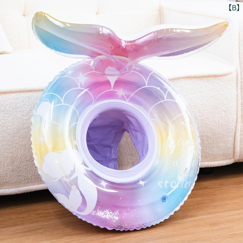 浮き輪 子供 レディース ラメ キラキラ マーメイド かわいい ビーチ プール 水遊び...