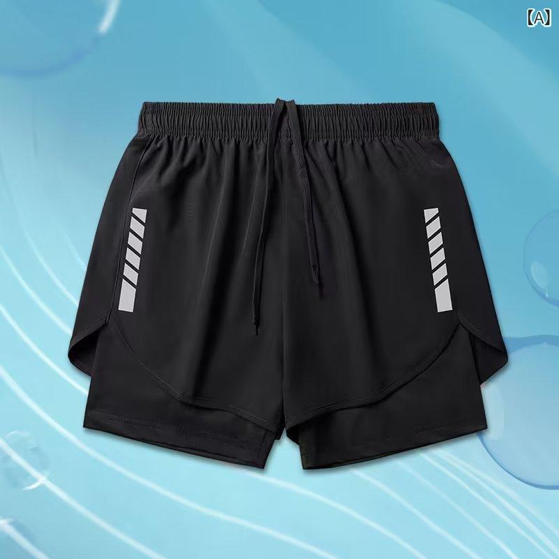 ショートパンツ メンズ スポーツ 接触冷感 吸汗速乾 ランニングウェア 三分丈 マラソン フィットネス 部屋着