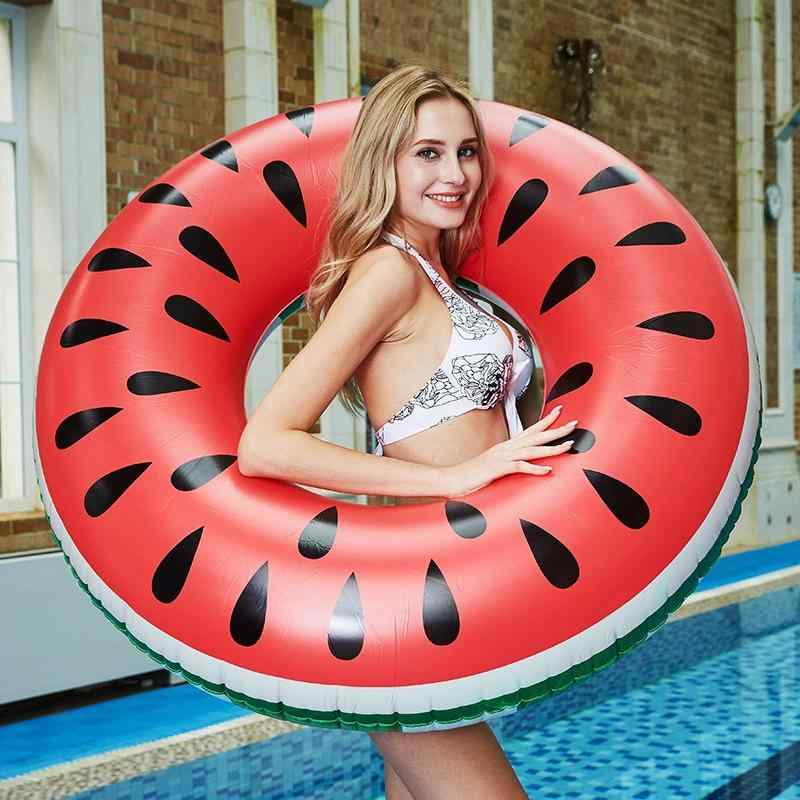 浮き輪 大人用 浮輪 うきわ 西瓜 スイカデザイン 厚手 PVC製 プール ビーチ 海水浴 水遊び レジャー アウトドア 120cm