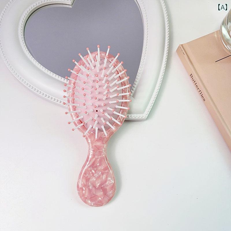 ヘアブラシ レディース キッズ ミニ かわいい くし クッションブラシ 頭皮 マッサージ コンパクト 軽量 携帯用 ヘアケア 美髪 パドルブラシ 旅行用 secure-depo-11695778 セキュアデポ サンプル画像2