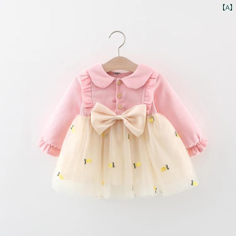 ・カテゴリ: 子供用ワンピース・スタイル: 田園風・素材: ポリエステル 80%・対象性別: 女の子・対象年齢: 1～3歳（身長80～100cm）・袖丈: 長袖・カラー展開: レッド、ピンク、パープル・対応身長: 80cm、90cm、100cm、110cm