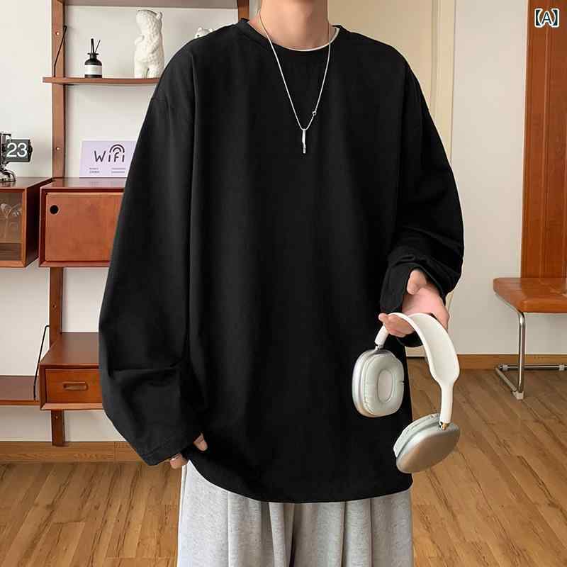 ・カテゴリ: Tシャツ・スタイル: ポップ・主な素材: 麻30%以下、真絲・柄: 無地・版型: ルーズ・ネックライン: クルーネック・袖丈: 長袖・袖型: ストレート・厚み: 薄手・カラー展開: ホワイト、ブラック・サイズ展開: M(50-55kg)、L(55-65kg)、XL(65-75kg)、2XL(75-80kg)、3XL(80-85kg)・重量: 180-250g・機能: 吸湿速乾・性別: メンズ・年齢層: 成人・シーン: 日常