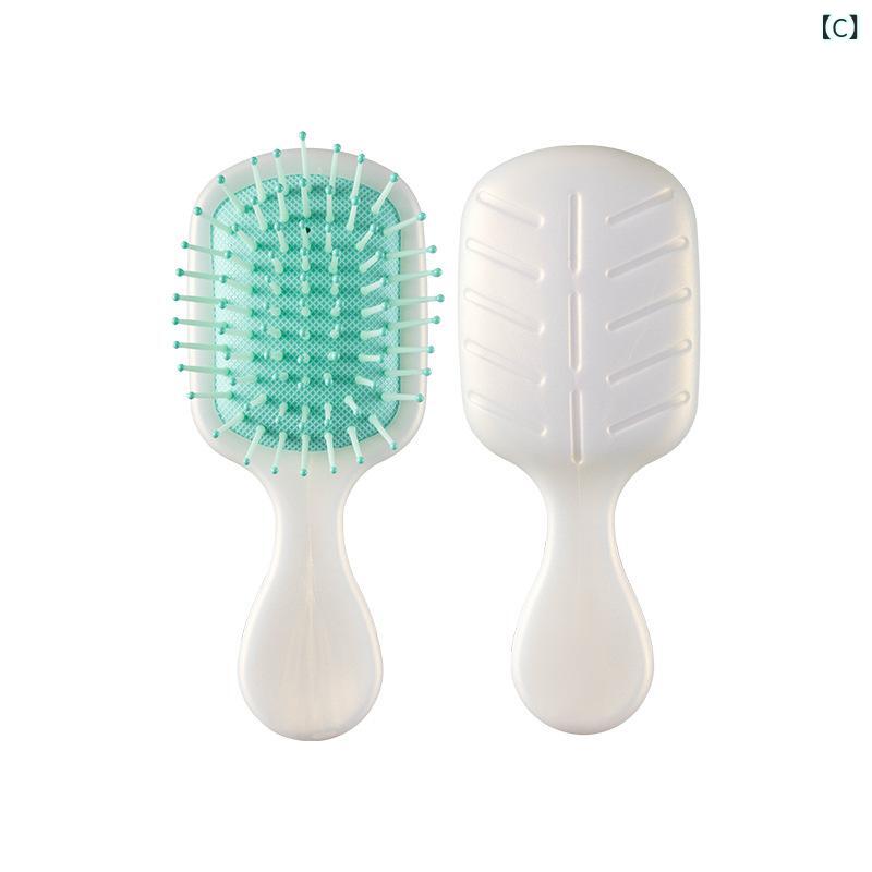 ヘアブラシ レディース ミニサイズ 携帯用 折りたたみ ヘアケア コーム 髪質改善 マッサージ キャリー 旅行用 軽量 パールカラー secure-depo-11442346 セキュアデポ サンプル画像3