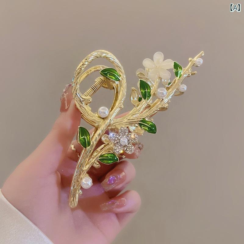 ・カテゴリ: ヘアアクセサリー・素材: 合金・タイプ: ヘアクリップ・デザイン: チューリップ、フラワー・カラー: キャッツアイフラワー・サイズ: 13cm・スタイル: コンミューター、フェミニン・対象: レディース