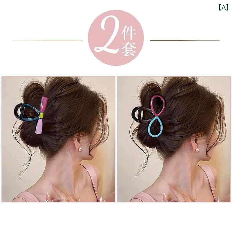 ヘアクリップ レディース バンスクリップ 大 髪留め 髪飾り ポップ カラフル バイ...