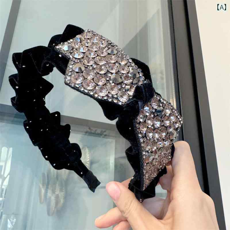 ・カテゴリ: ヘッドドレス・スタイル: 韓国風、フレッシュ、スイート・主な素材: 布・加工技術: 手工芸・デザイン: リボン、ラインストーン・カラー: ラインストーン付きリボン・対象: 女性