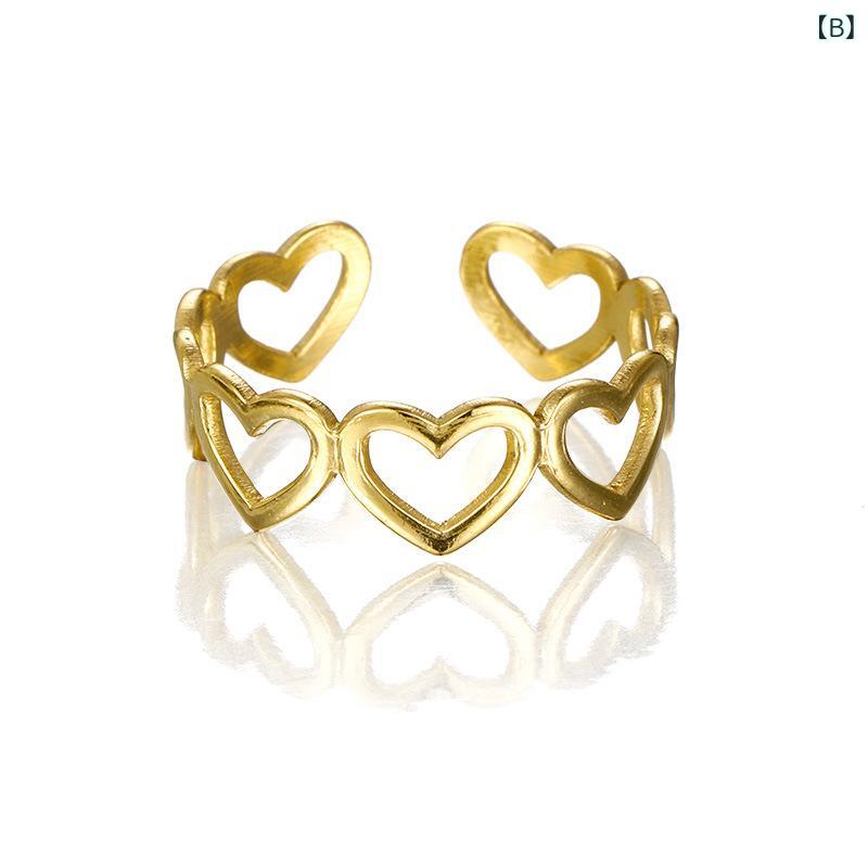 指輪 レディース ペア サージカルステンレス 金属アレルギー対応 14Kコーティング ...
