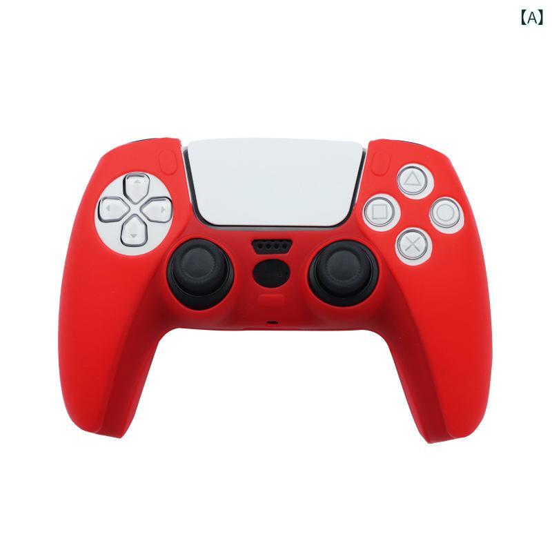 カバー PS5コントローラー用 シリコンカバー 落下防止 耐衝撃 傷防止 防塵 滑り止め 軽量 ぴったりフィット プレイステーション5 コントローラーケース シリコン素材 ソフトカバー 周辺機器 ゲーム