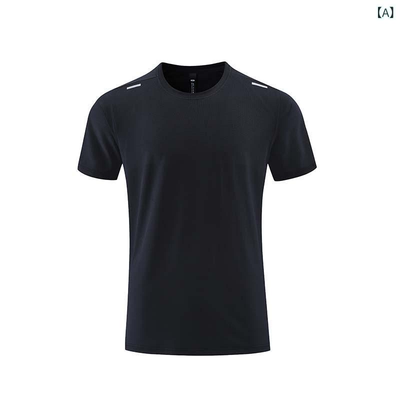 ・カテゴリ: Tシャツ・柄: 無地・スタイル: スポーツカジュアル・ネックライン: クルーネック・袖丈: 半袖・素材: ポリエステル 90%・用途: ランニング、テニス、バドミントン、卓球・カラー展開: ブラック、ホワイト、グレーブルー、ミントグリーン・サイズ展開: M、L、XL、XXL、XXXL