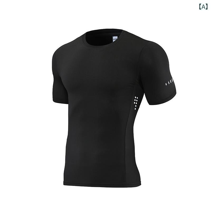 ・カテゴリ: Tシャツ・柄: 無地・対象性別: 男性・スタイル: スポーツカジュアル・ネックライン: クルーネック・袖丈: 半袖・素材: ポリエステル混紡（ポリエステル90.3%）・用途: ランニング、フィットネス、ダンス、テニス、バドミントン・カラー展開: ブラック、ホワイト、アーミーグリーン、蛍光グリーン・サイズ展開: S、M、L、XL、XXL、XXXL