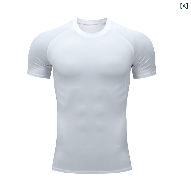 Tシャツ メンズ 半袖 スポーツ 圧縮 トップス 吸汗速乾 接触冷感 高弾力 段階着圧 ランニング ウェア コンプレッション インナー トレーニング フィットネス バスケットボール 野球 オールシーズン