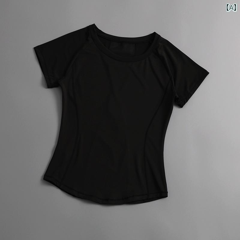 Tシャツ レディース 半袖 ヨガウェア トップス 接触冷感 吸汗速乾 メッシュ バックデザイン ルーズ フィットネス ランニング トレーニングウェア スポーツウェア 通気性 無地 カットソー 春夏秋冬