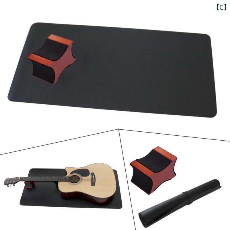 セキュアデポの楽器ケア用品 ギターメンテナンスマット クッション 傷防止 アコースティックギター エレキギター バイオリン 楽器保護パッド 滑り止め 衝撃吸収 お手入れ用マット ギターアクセサリー｜アングル3