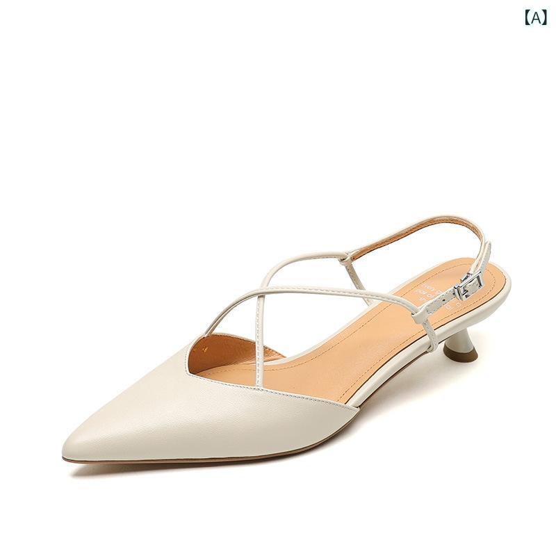 サンダル レディース パンプス ミュール 尖頭 ローヒール ストラップ バックストラップ 痛くない 歩きやすい 履きやすい 美脚 フォーマル 演奏会 パーティー 二次会 カジュアル 通学 通勤 オフィス