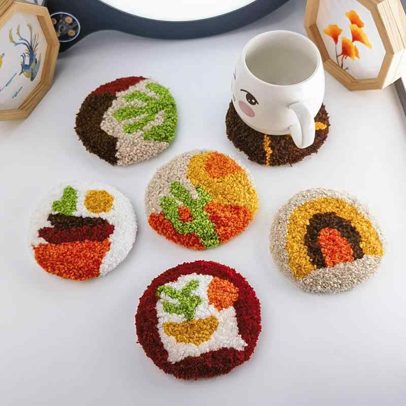 ・カテゴリ: 十字刺繍キット・スタイル: モダン、シンプル・デザイン: 美食と文化（6点セット、英語説明書付き）・設置場所: リビング、ダイニング・タイプ: 布製刺繍品