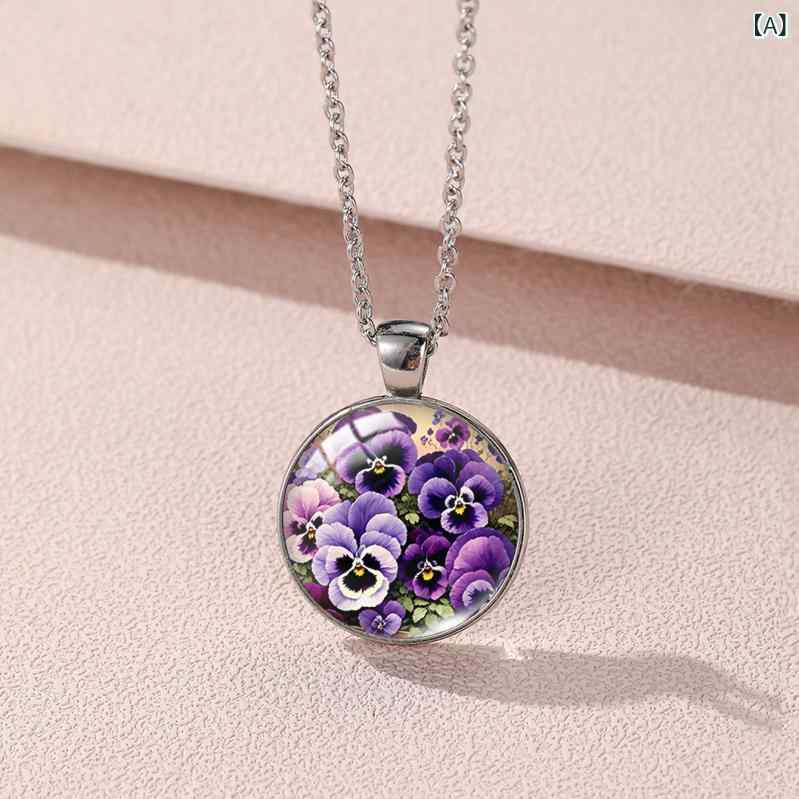 天然石 スミレの花デザイン  ネックレス/ブレスレット Sサイズ 楽天市場】スミレ アクセサリーの通販
