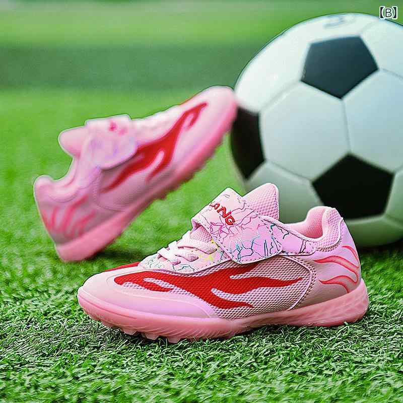 サッカーシューズ キッズ 男の子 面ファスナー 運動靴 通気性 メッシュスニーカー ...