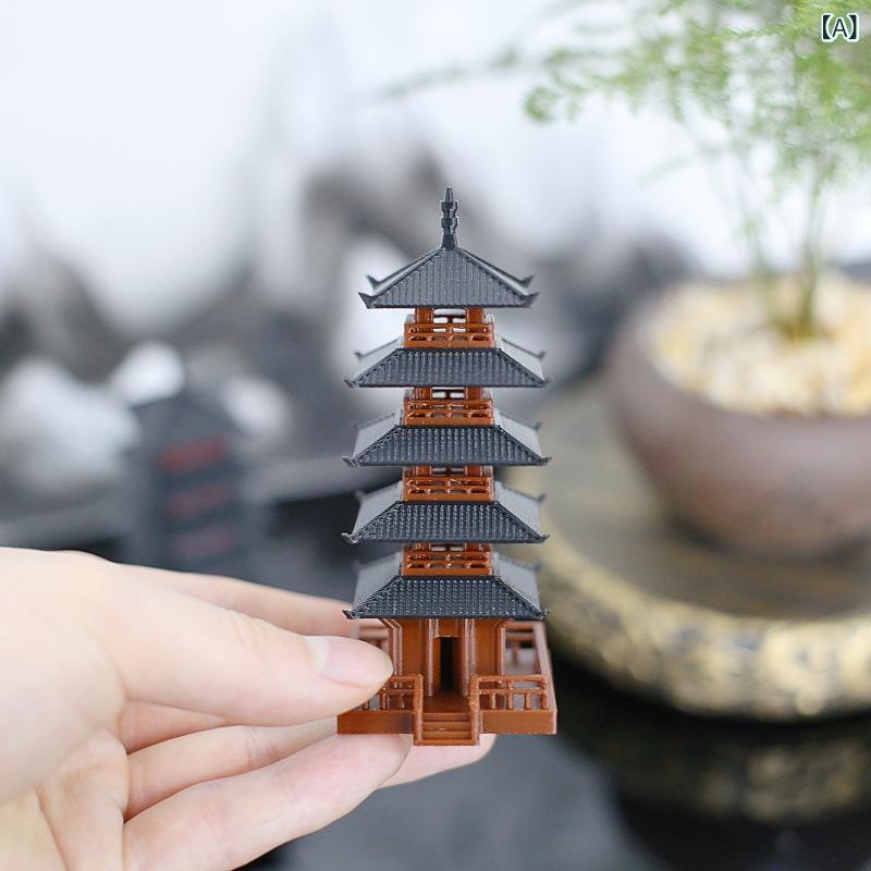 ・主な素材: 塑料・スタイル: 古建築・技術: 3Dプリント・カラー展開: ブラウン、レッドブラウン・サイズ展開: 4×4.7×10cm