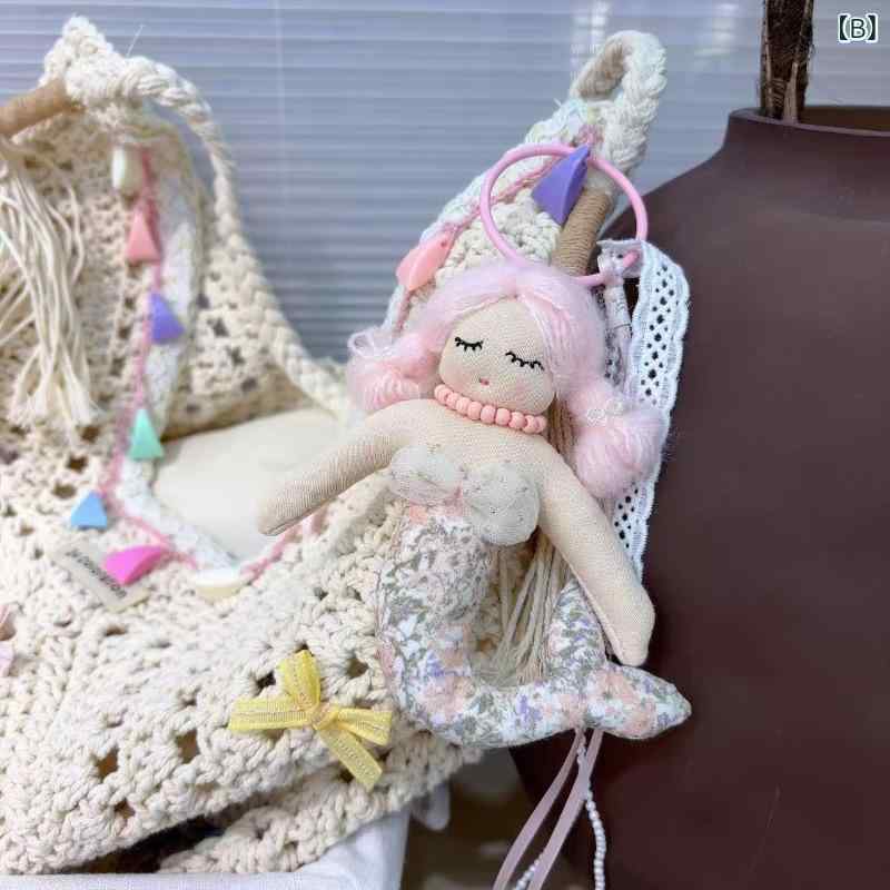 キーホルダー バッグチャーム レディース 人魚 プリンセス 花柄 かわいい ぬいぐる...