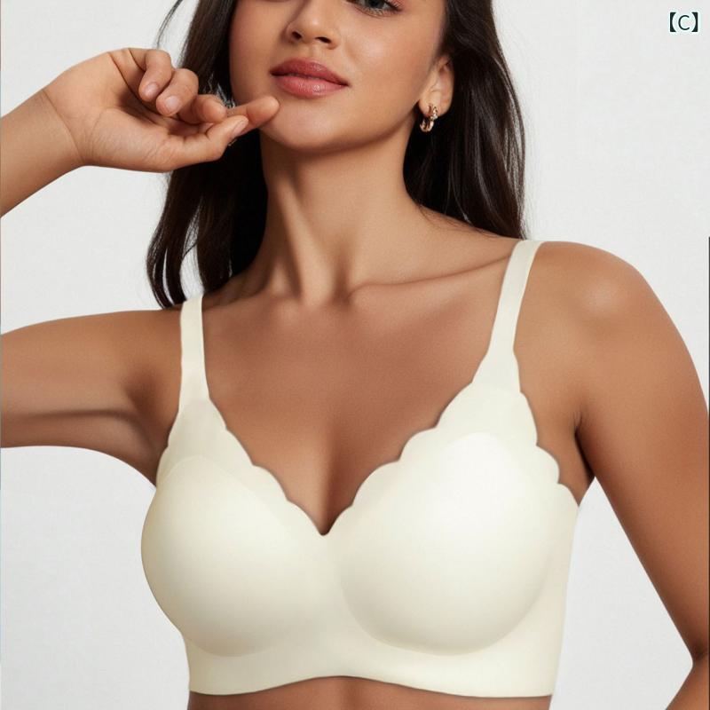 ブラジャー レディース ノンワイヤー 脇高 すっきり シームレス 盛れる 寄せる リフトアップ 美胸 脇肉 キャッチャー 背中美人 薄手 3/4カップ 伸縮 通気性 快適 補正 下着 インナー 20代 30代 40代 secure-depo-11497600 セキュアデポ サンプル画像3